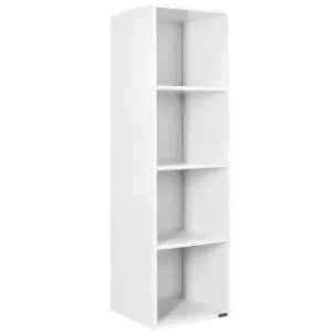 Bookshelf with 4 compartments 106x30x30cm anti-tilt floor protector 40kg load capacity living room bedroom office shelf standing shelf cube shelf