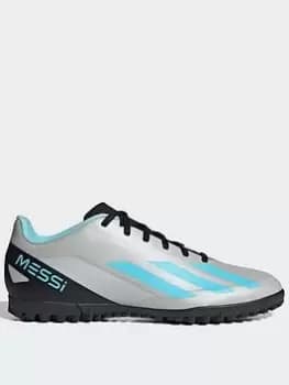 Adidas X.4 Messi Crazy Fast Mens Astro Turf Football Boot, Silver, Size 10, Men