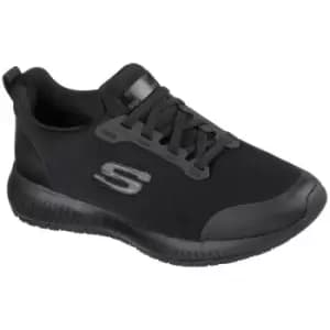 Skechers Womens/Ladies Squad SR Wide Shoes (8 UK) (Black) - Black