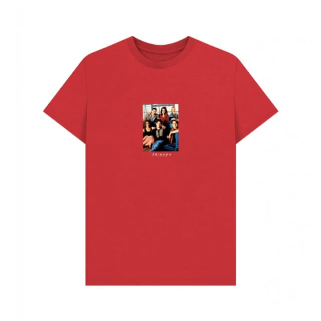 Friends Friends Men Photo Print T-Shirt in Red Size: Small Red S Male 5063852165797