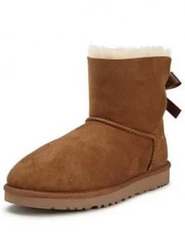 UGG Mini Bailey II Bow Boot Chestnut Size 3 Women