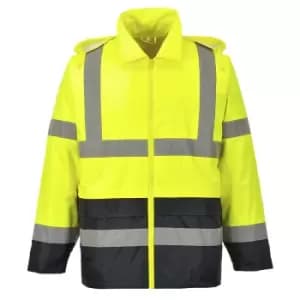 Classic Hi Vis Contrast Rain Jacket Yellow / Black S