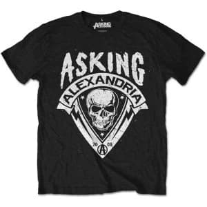 Asking Alexandria - Skull Shield Unisex Large T-Shirt - Black