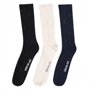SoulCal 3 Pack Boot Socks Mens - Black/Peacoat