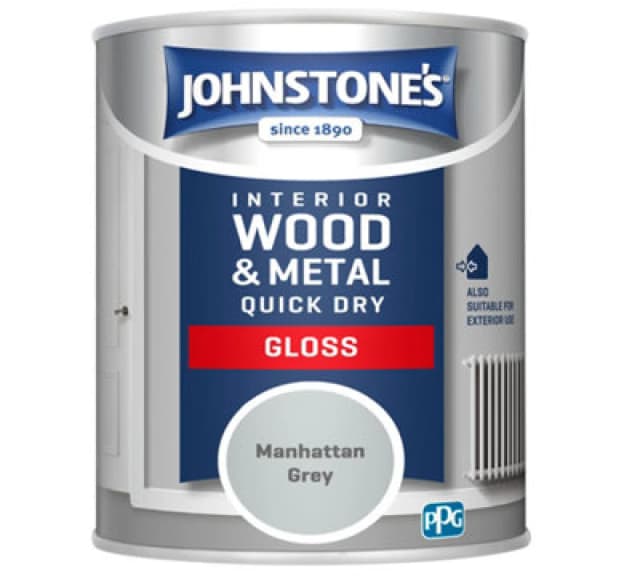 JOHNSTONE'S Johnstone's Interior Quick Dry Gloss Manhattan Grey 750ml 423311