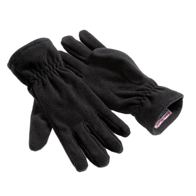 Beechfield Beechfield Men Alpine Suprafleece Winter Gloves in Black Size: Small Black S Male 5063417915768