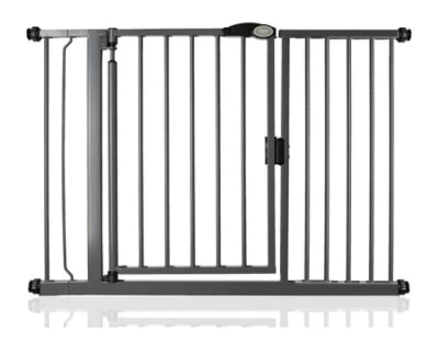 Bettacare Auto Close Pet Gate, 118.2Cm - 125.2Cm, Slate Grey, Pressure Fit Stair Gate For Dog & Puppy