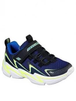 Skechers Boys Wavetronic, Black/Navy, Size 11.5 Younger