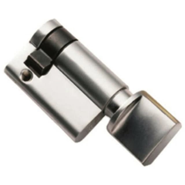 Loops 45mm Euro Single Thumbturn Twist Lock 5 Pin Satin Chrome Internal Door Multi unisex