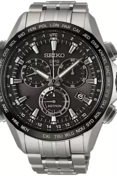 Mens Seiko Astron GPS Titanium Chronograph Radio Controlled Solar Powered Watch SSE003J1