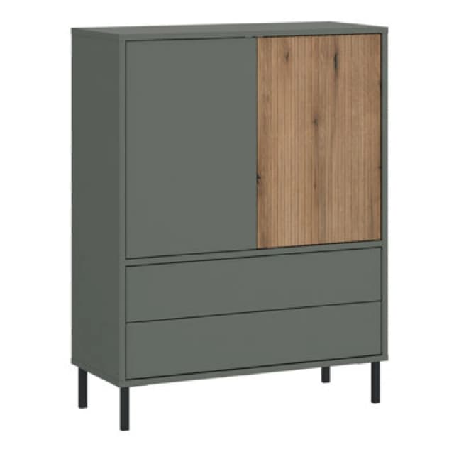 Furniture To Go Darwin Sideboard 2 Door 2 Drawer In Green/oak