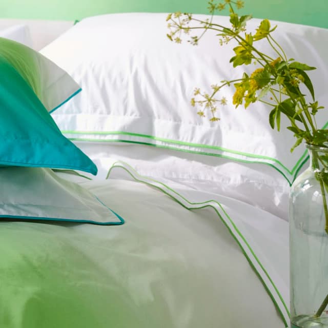 Designers Guild Astor Flat Sheet Emerald Green