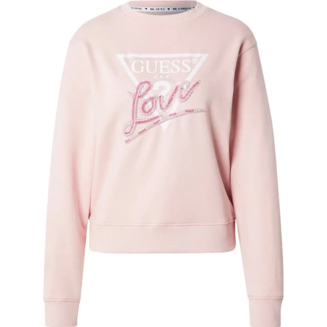 Guess Womens triangle fleece sweatshirt Guess Rose Female S