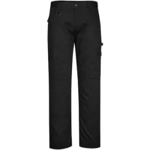 Portwest Mens Super Work Trousers (34R) (Black) - Black
