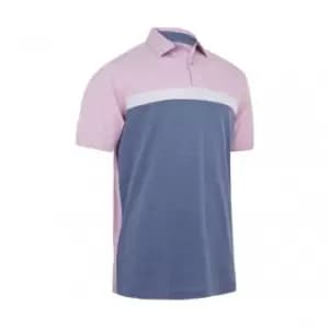 Callaway Soft TOUCH COLOUR BLOCK POLO Pink SUNSET HTR - L