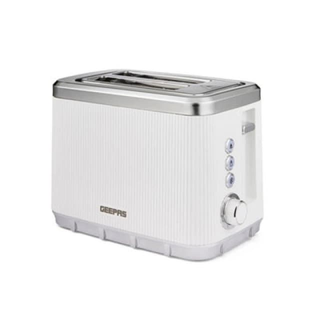 Geepas Arcus 2 Slice Toaster 7 Browning Levels Cancel Defrost Reheat, White