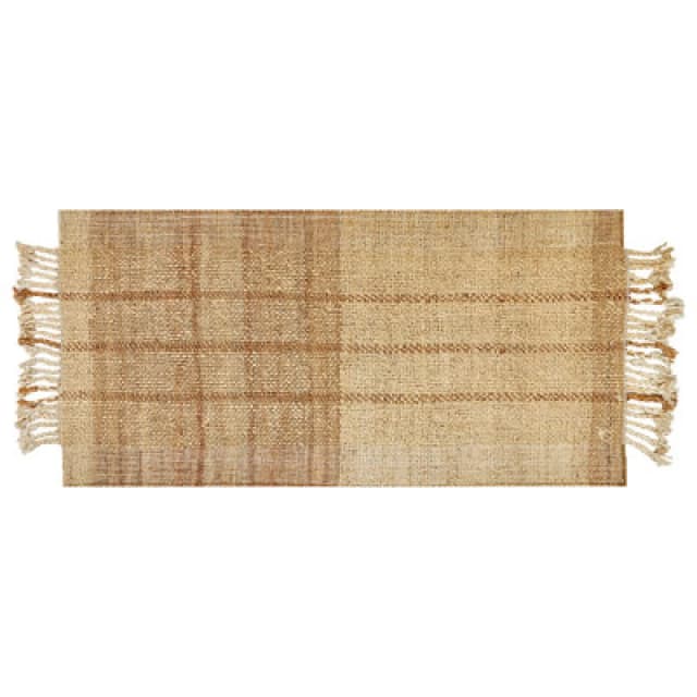 Beliani Rug Karkin Beige 80 X 150 Cm Jute