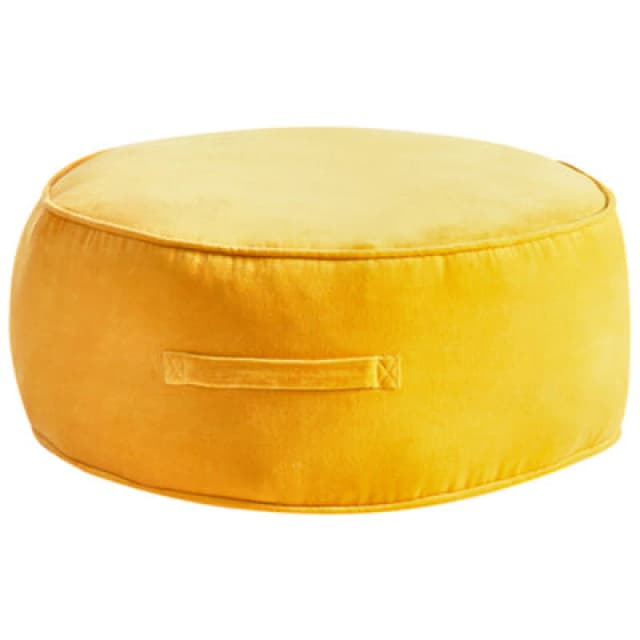 Beliani Pouffe Yulle Velvet Yellow