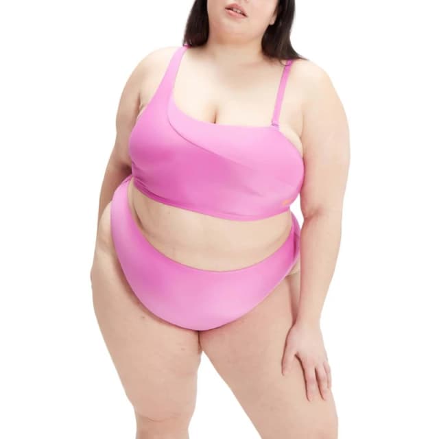 Speedo Plus Size Asymmetric Bikini Violet female 20