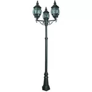 03-searchlight - Floor lamp 3 bulbs Bel Aire, in Black aluminum and glass