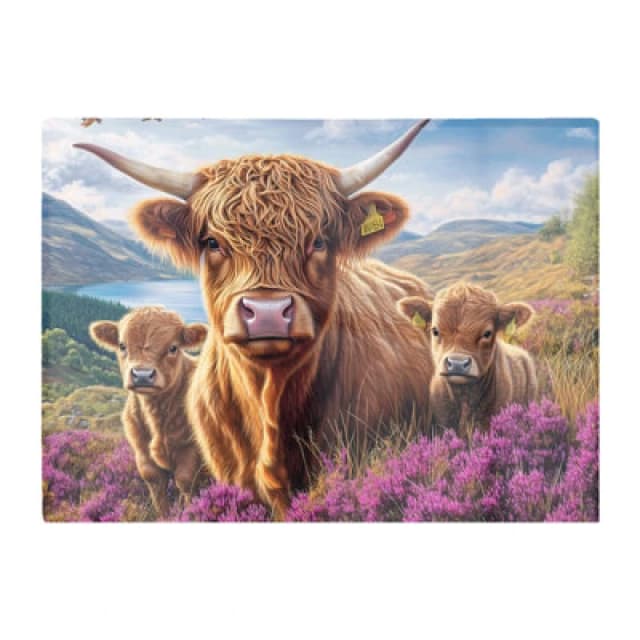 Warren Reed Designer Highland Cow Family Chopping Board