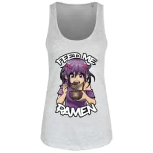 Grindstore Womens/Ladies Feed Me Ramen Vest Top (L) (Grey)