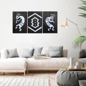 African Music 1 Multicolor Decorative Wooden Wall Accessory