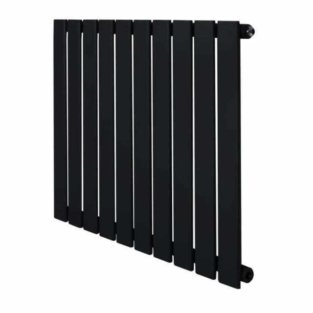 Monstershop Flat Single Column Radiator - 600 x 700mm - Black Unisex