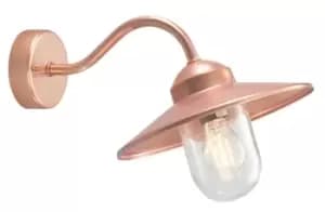 1 Light Outdoor Fisherman Dome Wall Lantern Light Copper IP55, E27