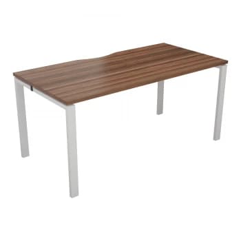 CB 1 Person Bench 1200 x 800 - Dark Walnut Top and White Legs