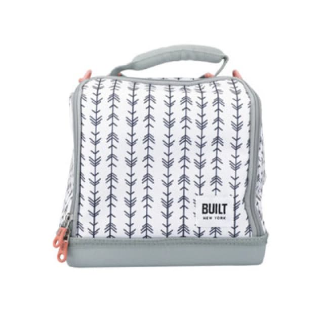 BUILT New York Bowery 7-Litre Insulated Lunch Bag, Showerproof Polyester with Food-Safe Lining - 'Belle Vie' Grey unisex