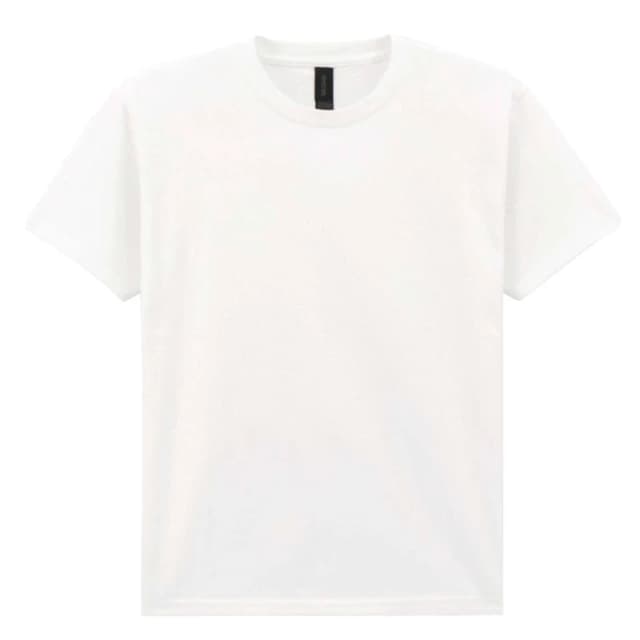 Gildan Cotton Lightweight T-Shirt in White Size: 5-6 Years White Unisex 5-6 Years