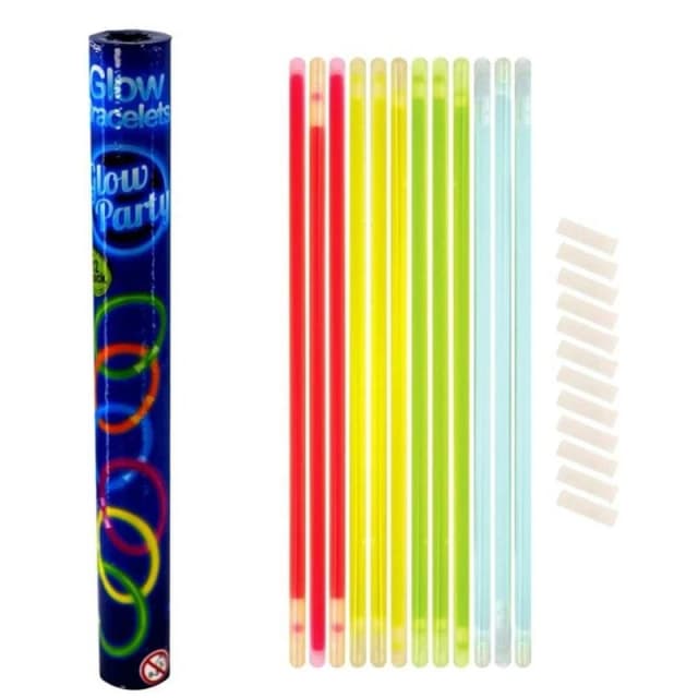 Glow Party Glow Bracelets in Tube 12 Pieces Multi unisex