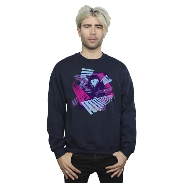 Marvel Marvel Men Doctor Strange Stairs Sweatshirt in Navy Size: Small Navy S Male 5059934571839