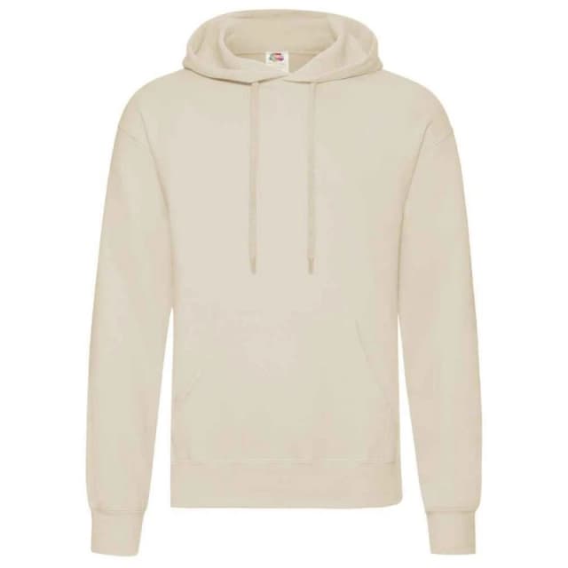 Fruit Of The Loom Fruit of the Loom Men Classic Hooded Sweatshirt in Natural Size: Small Natural S Male 5063377183245