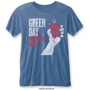 Green Day - American Idiot Vintage Unisex Large T-Shirt - Blue