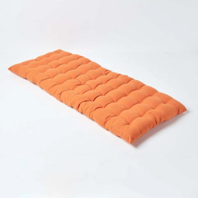 Homescapes Bench Cushion, Two Seater Burnt Orange