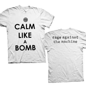 Rage Against The Machine - Calm Like A Bomb Unisex Large T-Shirt - White
