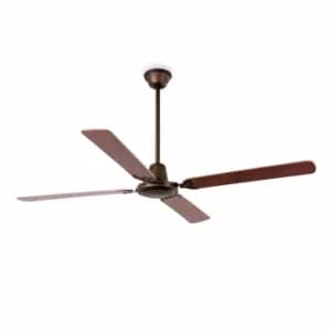 Malvinas Large Ceiling Fan Without Light Wood, Dark Brown