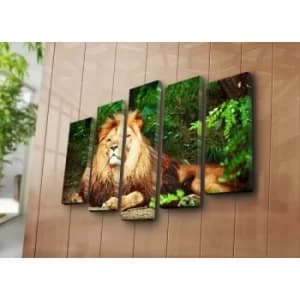 5PAT-15 Multicolor Decorative Canvas Painting (5 Pieces)