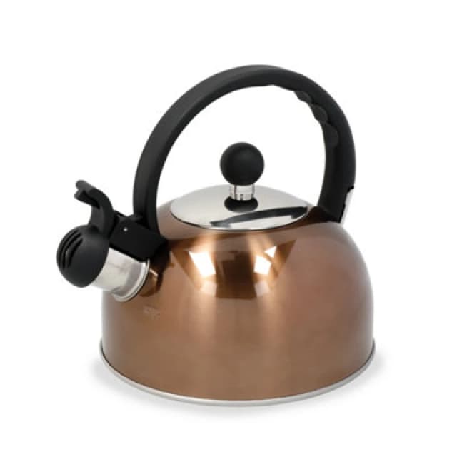 La Cafetiere Induction-Safe Stainless Steel Whistling Kettle in Copper Copper Unisex