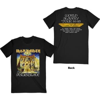 Iron Maiden - Powerslave World Slavery Tour Unisex Large T-Shirt - Black