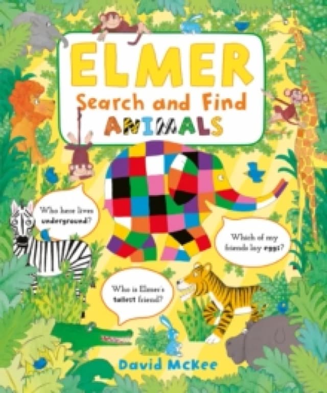 Elmer Search and Find Animals Board book