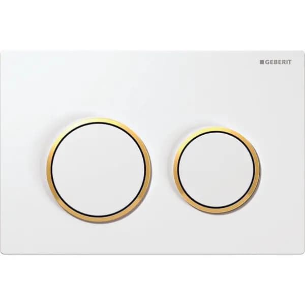 Geberit Kappa21 Flush Plate - White/Gold
