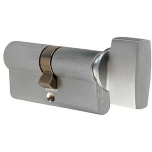 Loops Large Style Thumbturn to Suit Cylinder 34 x 27.5 x 12mm Satin Chrome Multi unisex