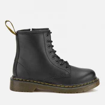 Dr. Martens Kids 1460 Softy Leather Lace-Up Boots - Black - UK 3 Kids