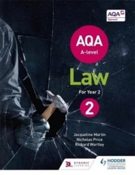AQA A-level law for year 2 by Jacqueline Martin