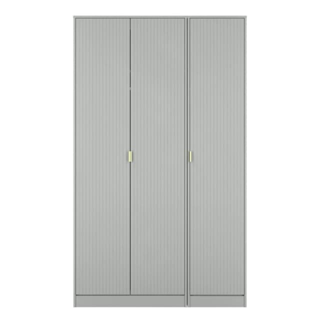 Studio Linear Tall Triple Plain Wardrobe Wardrobes Extra Larg Grey 40024402000