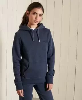 Superdry Womens Vintage Logo Embroidered Hoodie Navy / Vintage Navy Marl - Size: 8
