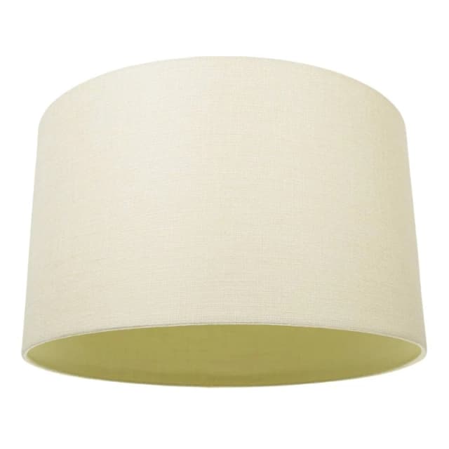 Happy Homewares Contemporary & Sleek Linen Fabric Lampshade in Cream Size: 16" Cream Unisex 16"